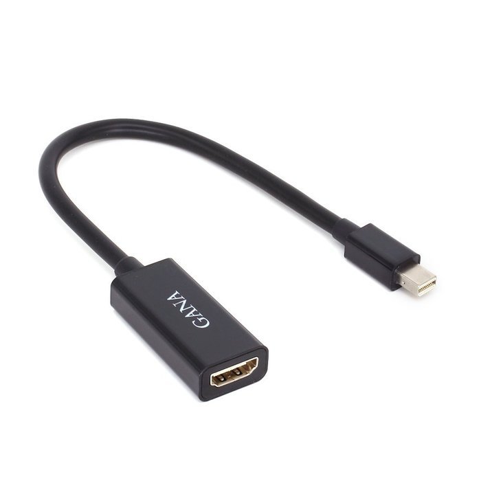 GANA Mini DisplayPort (DP) Male To Female Adapter Cable (Mini DP to HDMI 10ft Black) N31