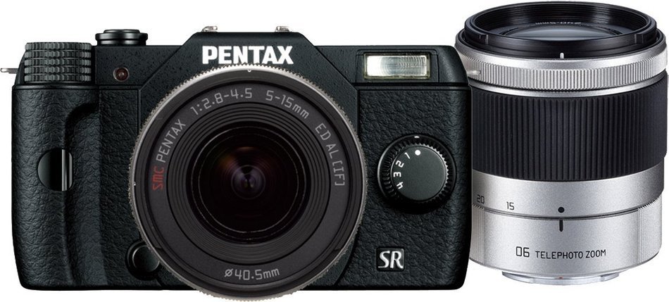 Pentax Q10 12.4 Mp Digital Camera - Black (Kit W 5-15mm Lens 15-45mm Lens) N2