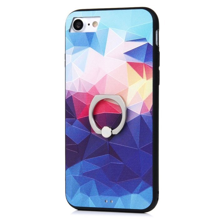 Badalink iPhone 7 Case (4.7") 360 Degree Rotating Ring Holder Kickstand Shockproof Soft TPU Rubber Bumper Frame... N36