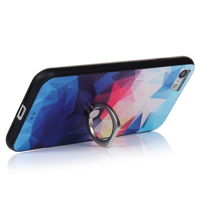 Badalink iPhone 7 Case (4.7") 360 Degree Rotating Ring Holder Kickstand Shockproof Soft TPU Rubber Bumper Frame... N37