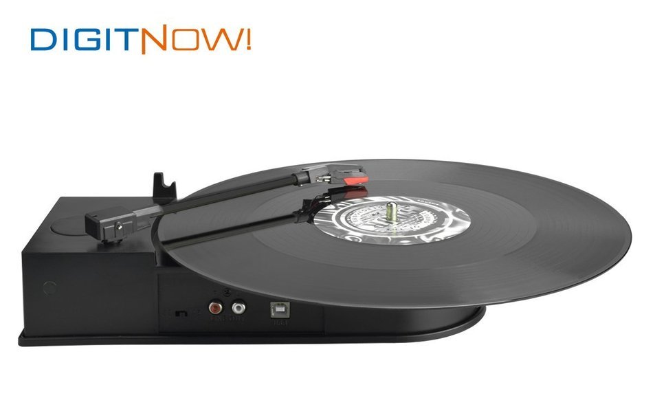 DigitNow! 33，45 speed Portable USB Vinyl Turntable Play&Record to Mp3 CD Converter, Supports Windows/Mac N3