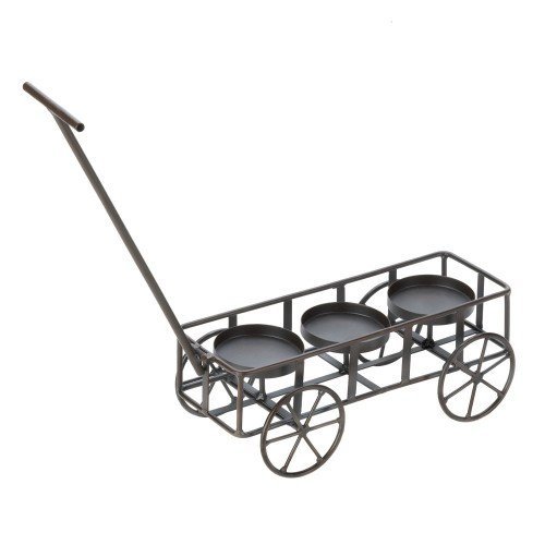 Home Locomotion Iron Wagon Candle Holder