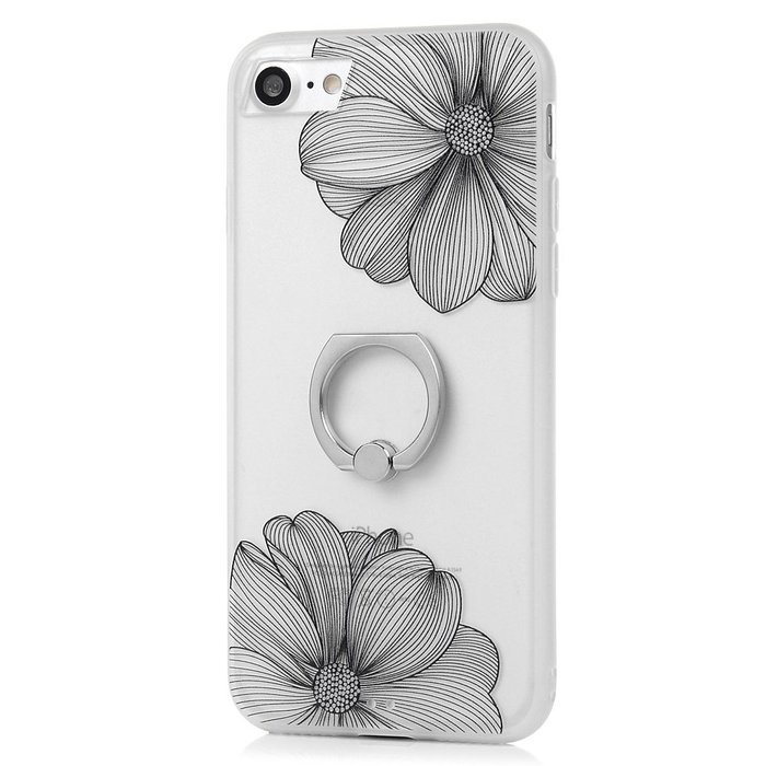 Badalink iPhone 7 Case (4.7") 360 Degree Rotating Ring Holder Kickstand Shockproof Soft TPU Rubber Bumper Frame... N47