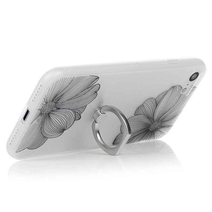 Badalink iPhone 7 Case (4.7") 360 Degree Rotating Ring Holder Kickstand Shockproof Soft TPU Rubber Bumper Frame... N48