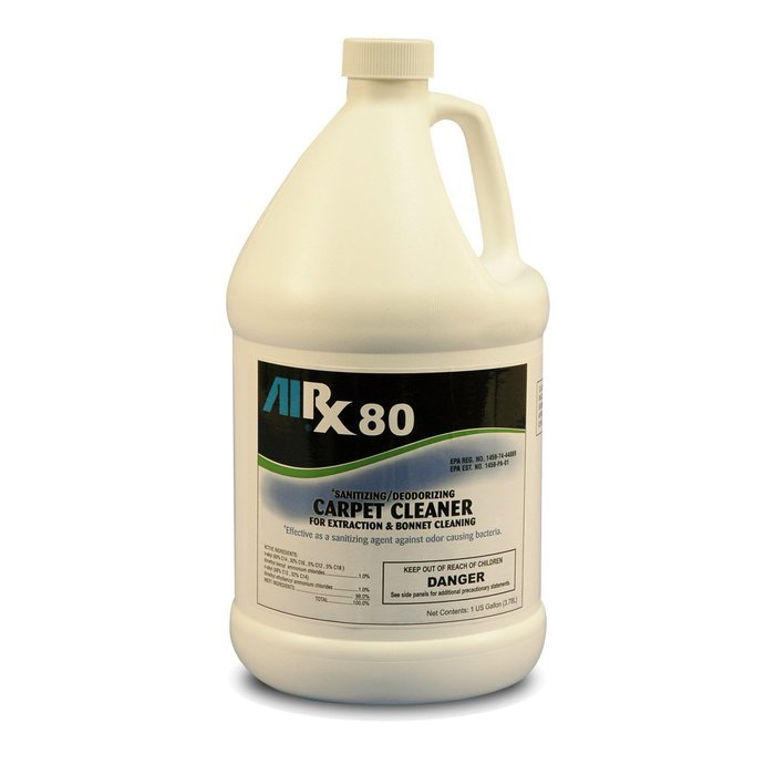 Airx RX 80 Extraction and Bonnet Sanitizing Carpet Cleaner, 1 Gallon Bottle, Light Amber