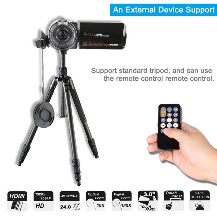 Camera Camcorders, Besteker Portable Digital Video Camcorder HD 1080P DV 3.0 Inches Touch Screen Support 64G SD... N19