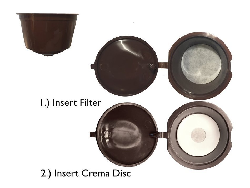 My-Cap's 3 Reusable/Refillable Capsules for Nescaf&eacute;&reg; Dolce Gusto &reg; Brewers | Compatible with Mini Me, Genio, Piccolo... N4