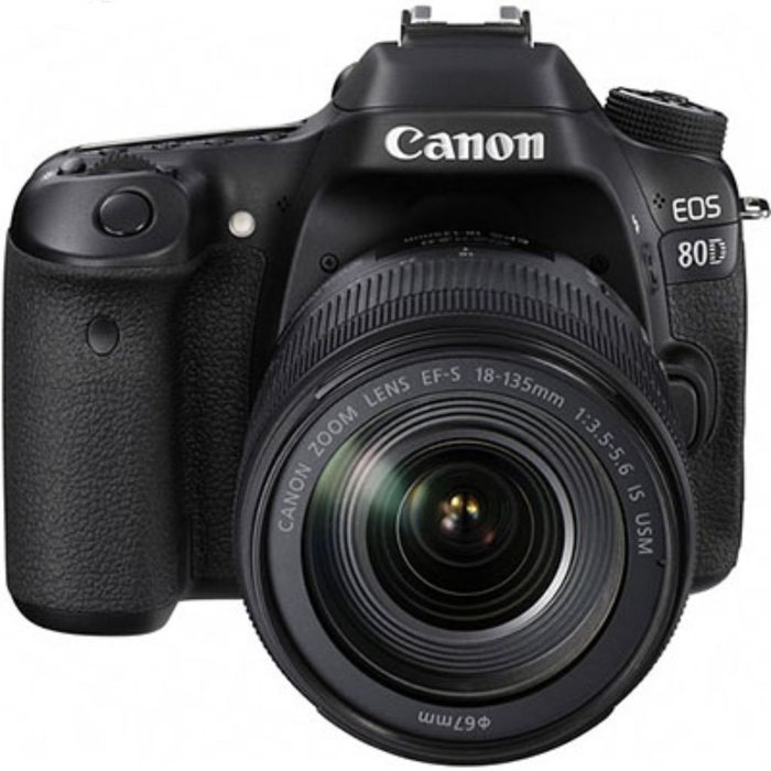 Canon EOS 80D + Canon EF-S 18-135mm f/3.5-5.6 IS USM Lens + 2 32GB Transcend SD Memory Cards + Spare LP E6 + LED...
