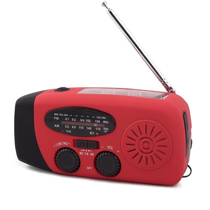 Lecmal Portable Emergency Solar Crank AM/FM/NOAA (WB) Weather Radio with LED Flashlight, Smartphone Cell Phone... N5
