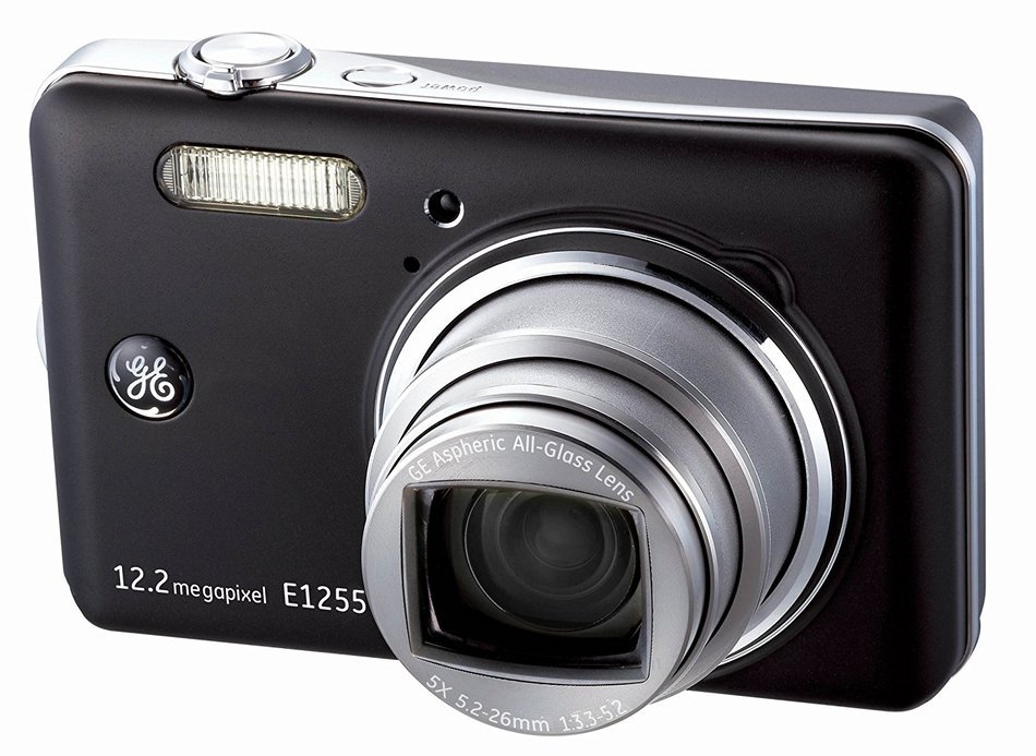 GE 1255W-SL 12MP Digital Camera with 5X Optical Zoom and 3.0-Inch LCD Screen with Auto Brightness (Silver) N11