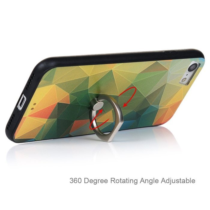 Badalink iPhone 7 Case (4.7") 360 Degree Rotating Ring Holder Kickstand Shockproof Soft TPU Rubber Bumper Frame... N57