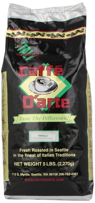 Caffe D'arte Capri Whole Bean Coffee, 5-Pound Foil Bag N7