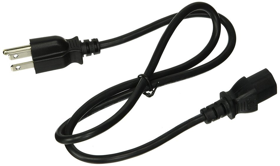 GearIt 18 AWG Universal Power Cord NEMA 5-15P to IEC320 C13 [UL Listed], Red (1 Foot/0.3 Meters) N28