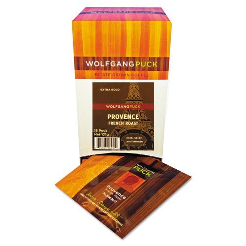 Wolfgang Puck Coffee, Provence, French Roast, 9.5 Gram Pods-18-Count (Pack of 3) N3