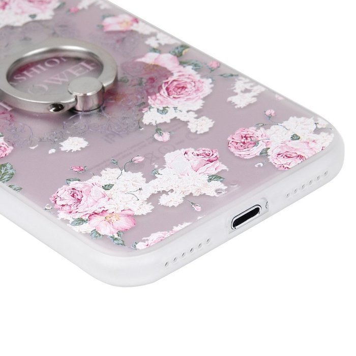 Badalink iPhone 7 Case (4.7") 360 Degree Rotating Ring Holder Kickstand Shockproof Soft TPU Rubber Bumper Frame... N73