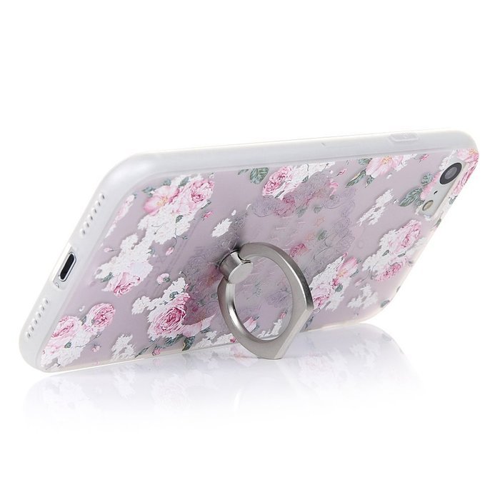 Badalink iPhone 7 Case (4.7") 360 Degree Rotating Ring Holder Kickstand Shockproof Soft TPU Rubber Bumper Frame... N74