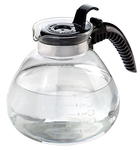 Home Basics Glass Tea Kettle, Whistling