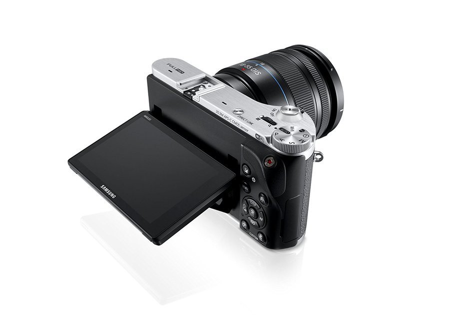 Samsung NX300 20.3MP CMOS Smart WiFi Mirrorless Digital Camera with 18-55mm Lens and 3.3" AMOLED Touch Screen... N6
