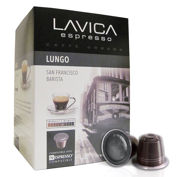 Lavica Lungo Nespresso Compatible Capsules | 60 capsules | Premium Dark Roast | Fits Nespresso Machines | Delicious...
