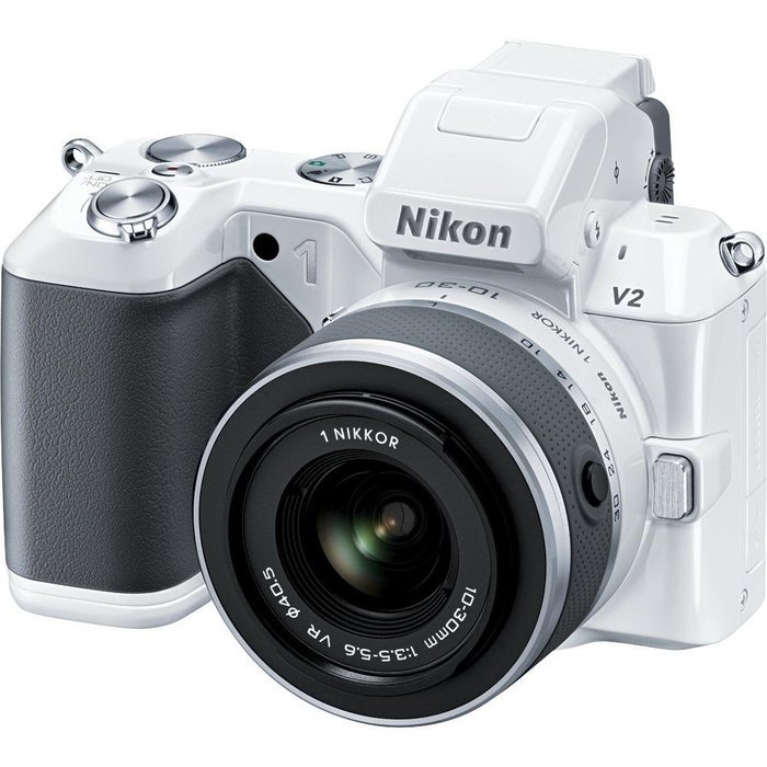 Nikon 1 V2 14.2 MP HD Digital Camera with 10-30mm VR 1 NIKKOR Lens (Black) N2