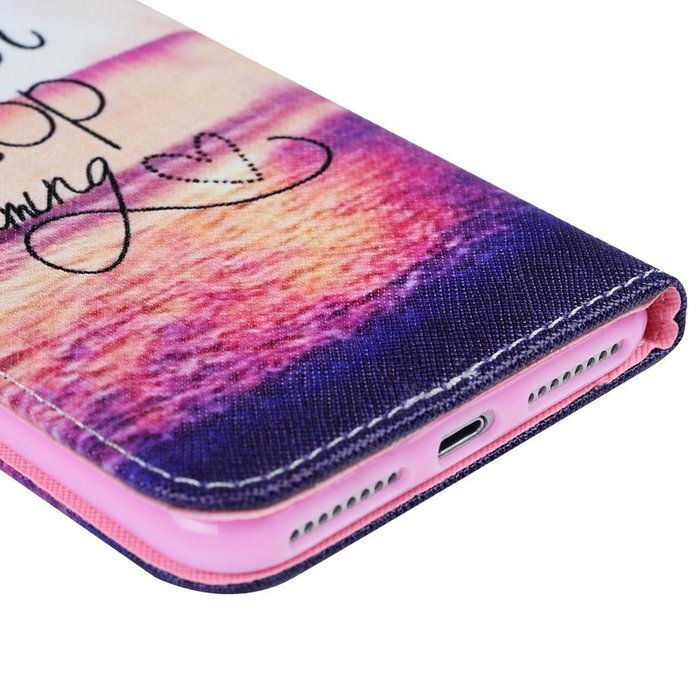 iPhone 7 Plus Case (5.5 inch) - Flip Stand Wallet Case PU Leather Shock-Absorption Soft TPU Inner Bumper Cute... N21