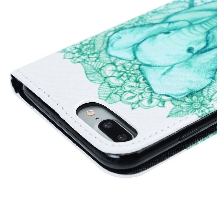 iPhone 7 Plus Case (5.5 inch) - Flip Stand Wallet Case PU Leather Shock-Absorption Soft TPU Inner Bumper Cute... N29