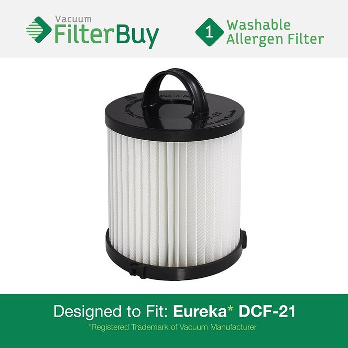 1 Eureka DCF-21 (DCF21) Washable & Reusable Allergen HEPA Filter. Designed by FilterBuy to Replace Eureka Part...