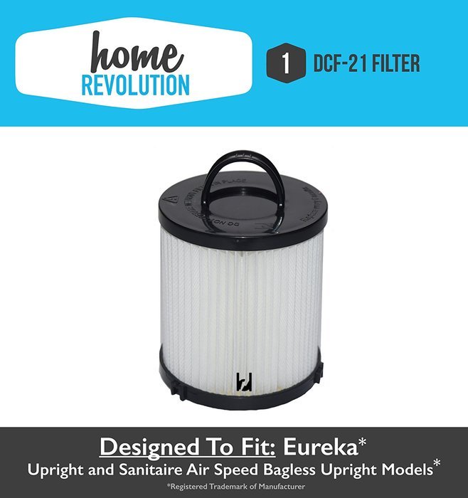 Eureka DCF-21 Home Revolution Brand Washable Reusable Allergen Filter Replacement; Made to fit Eureka Upright...