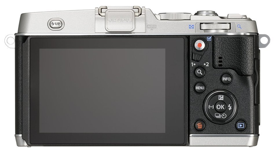 Olympus E-P5 16.1 MP Mirrorless Digital Camera with 3-Inch LCD and 17mm f/1.8 lens (Silver with Black Trim) N8