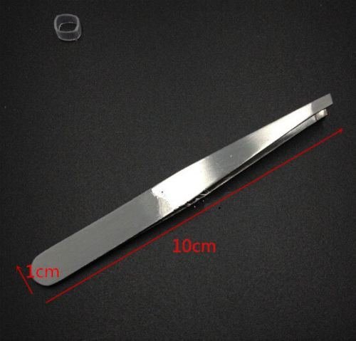 Professional Stainless Steel Eyebrow Tweezerette Tweezer Slant Tip N2