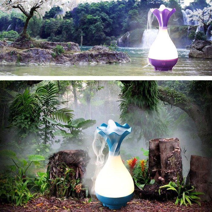 YJY Elegant Vase Aromatherapy Essential Oil Diffuser - USB Silent Ultrasonic Waterless Auto Shut-off Air Humidifier... N2