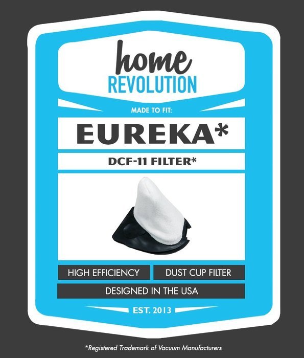 Eureka DCF-11 Home Revolution Brand Replacement Washable and Reusable Hand Vac Quick Up Filter; Made To Fit Eureka... N2