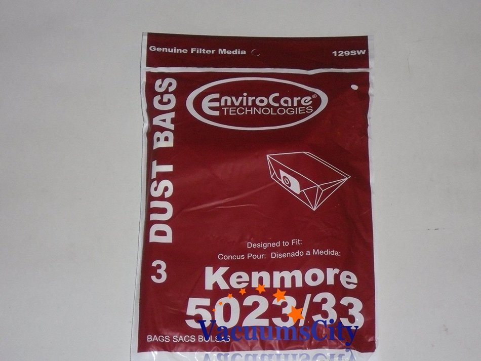 Kenmore Canister Vacuum Cleaner Type E & 5023 Filter Paper Bag 3 Pk Part # 129SW N2