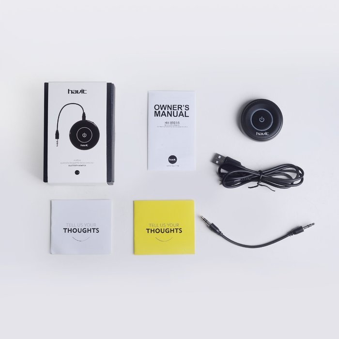 Havit HV-BT018 Bluetooth 4.1 Transmitter Receiver, Mini Wireless Portable Bluetooth Adapter to 3.5mm Audio Devices... N9