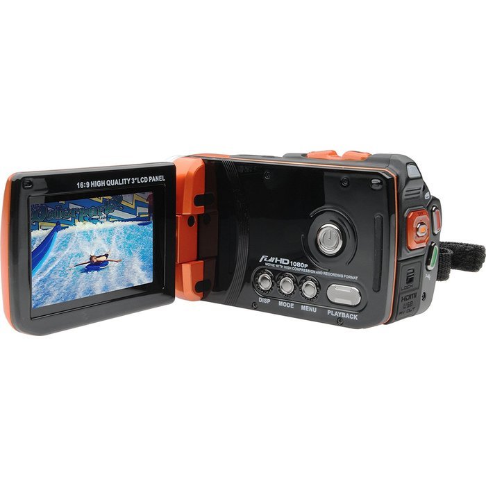 Bell & Howell Splash HD WV50 Waterproof Digital Video Camera Camcorder (Orange) with 32GB Card + Battery + Charger... N3