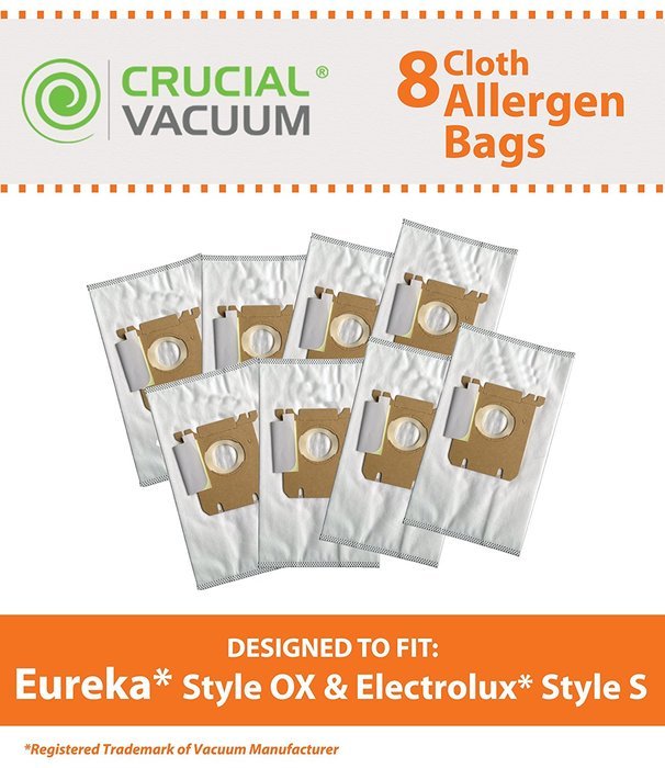 8 Electrolux Harmony Oxygen Style OX HEPA Style Cloth Allergen Vacuum Bags Fits Models: 6500A, 6991, 6992, 6994...