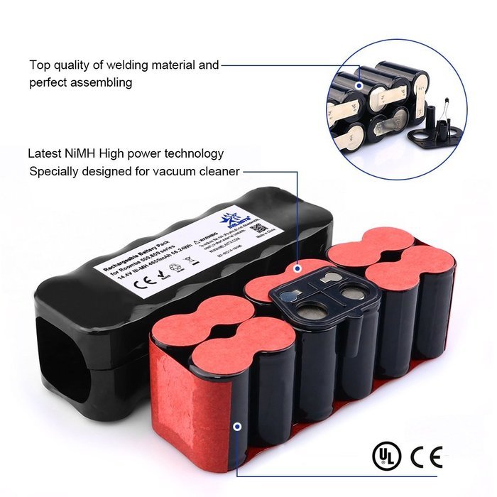 MELASTA New Version 4600mAh 14.4V Ni-NH Replacement Battery for iRobot Roomba R3 500, 600, 700 & 800 series 510... N2
