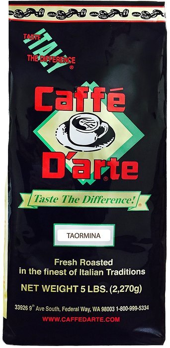 Caffe D'arte Capri Whole Bean Coffee, 5-Pound Foil Bag N10