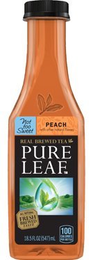 Lipton Pure Leaf Not Too Sweet Peach Tea, 18.5 Fl Oz (Pack of 12)