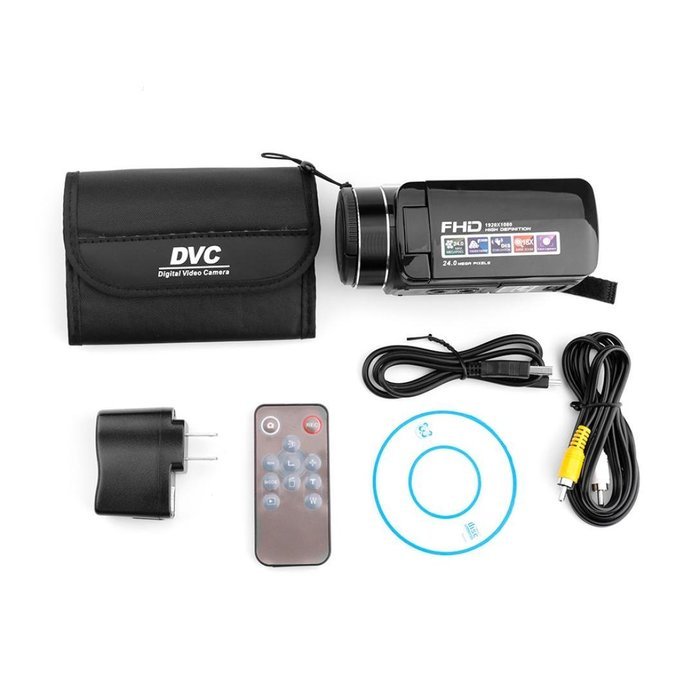 Boddenly Remote 24 Million Pixel High-definition 18X Digital Zoom Digital Video Camera 2.7 inch LCD 270 Degree... N3