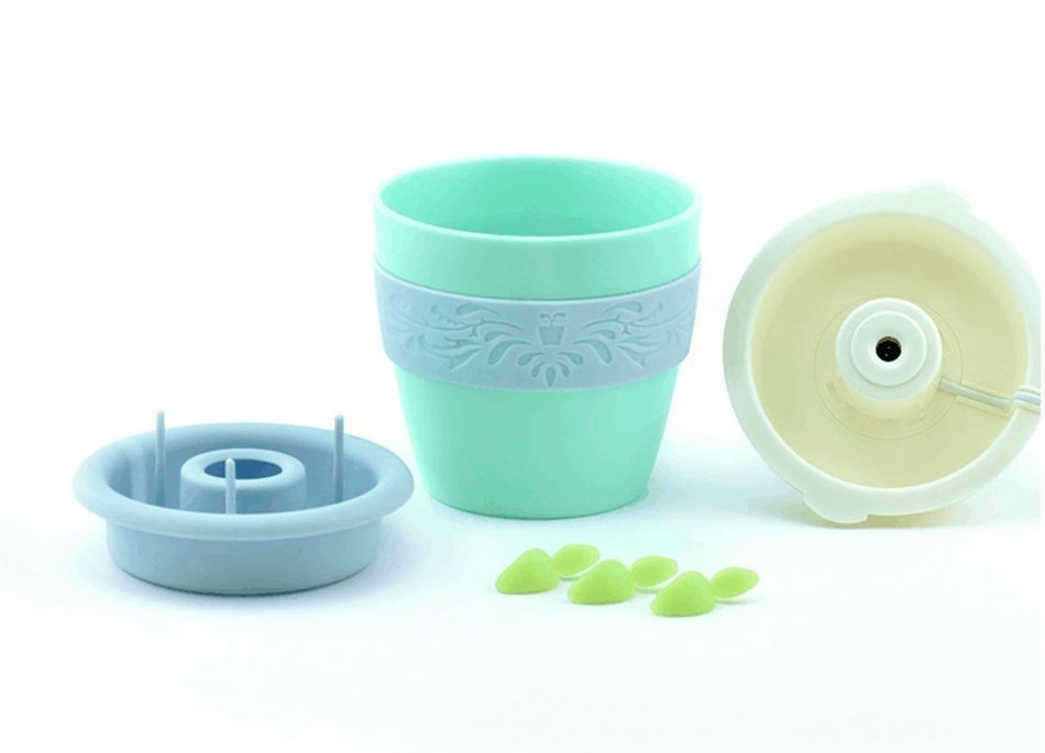 MOEBULB 235ml -Anion Ultrasonic Flower Pot Humidifier，Air Purifier, USB Powered with Auto On/Off For Home, Office... N7