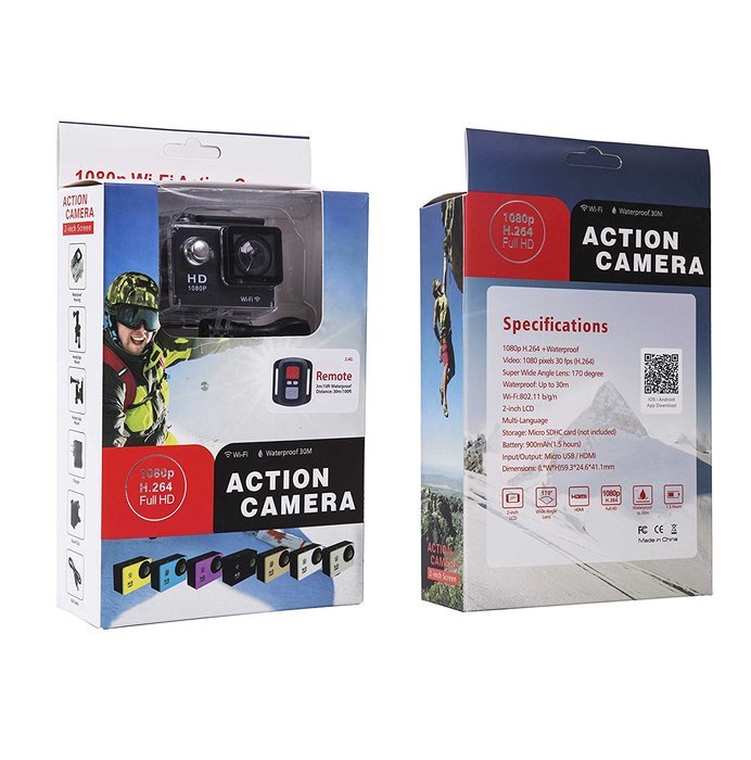 4K Ultra HD Wifi & HDMI Action Sports Camera Sport DV Dual LCD Screens & Waterproof Wrist Remote-Wifi Cam DV-Wrist... N11