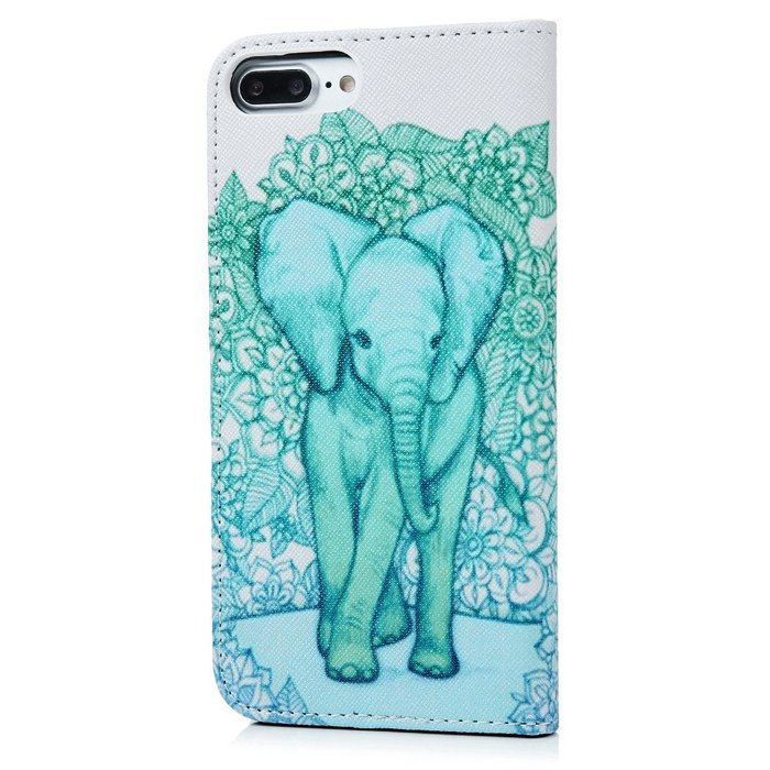 iPhone 7 Plus Case (5.5 inch) - Flip Stand Wallet Case PU Leather Shock-Absorption Soft TPU Inner Bumper Cute... N42