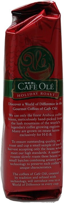 HEB Cafe Ole Ground Coffee 12oz Bag (Pack of 3) (Taste of San Antonio) N2