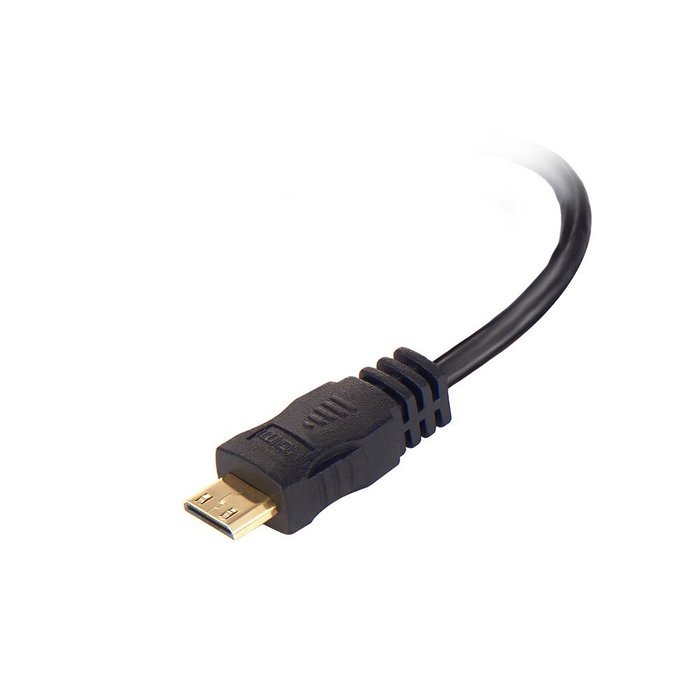 MEALINK High Speed 90 Degree Mini HDMI To HDMI Female Cable Adapter HDMI Ver1.4 3D for Digital Camera Tablet 15CM... N19