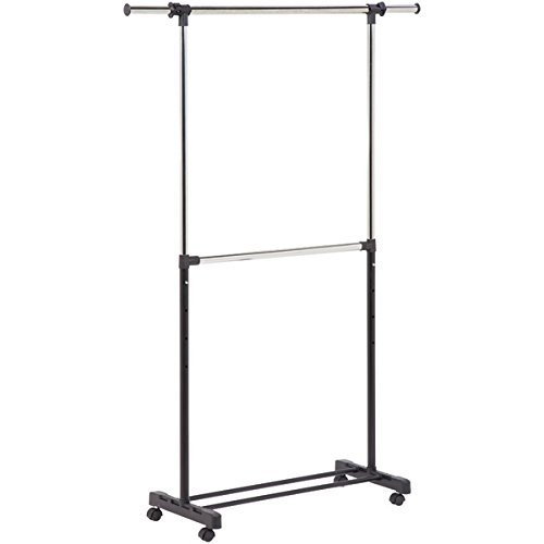 New HONEY-CAN-DO GAR-01767 Dual-Rod Expandable Garment Rack