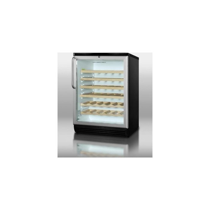 Summit SCR600BLTB 24" Commercially Approved Compact Refrigerator with 5.5 cu. ft. Capacity Factory Installed Lock... N4