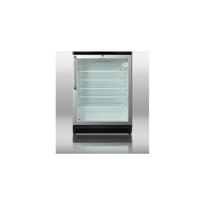 Summit SCR600BLTB 24" Commercially Approved Compact Refrigerator with 5.5 cu. ft. Capacity Factory Installed Lock... N5