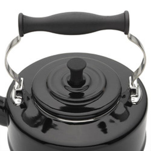 BonJour Tea Enamel-on-Steel Gooseneck Teapot / Teakettle, 2-Quart, Red N2