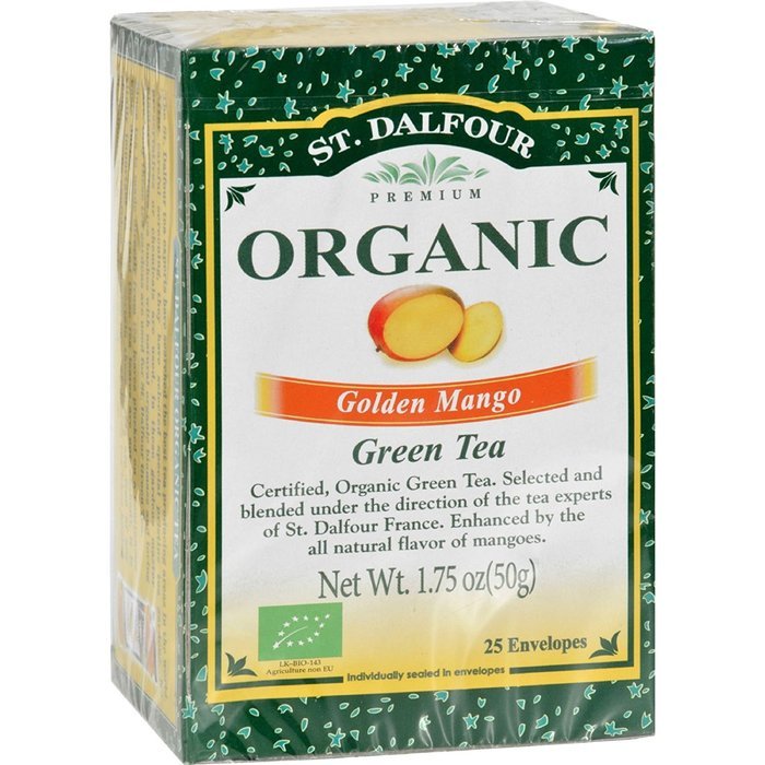 St. Dalfour Green Tea, Golden Mango, 25 ct